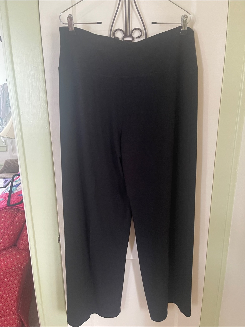 Plus Size J. Jill Ponte Black Wide-Leg Pull-On Pants